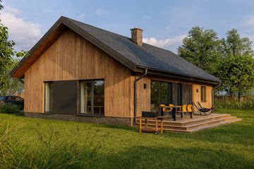  Projekt domu TK103 (WBE1002) - projekt domu parterowego - Zdjęcie 2