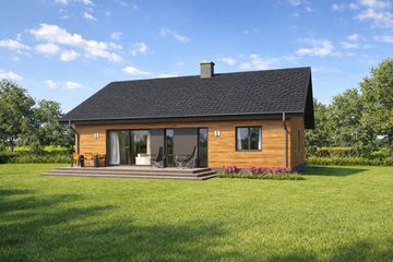  Projekt domu TK103 (WBE1002) - projekt domu parterowego - Zdjęcie 1