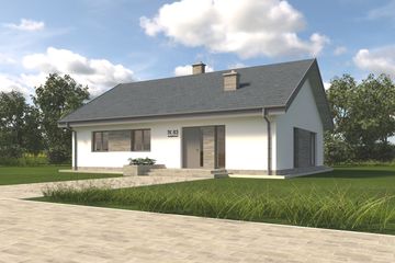  Projekt domu TK83 (WBE1001) - projekt domu parterowego - Zdjęcie 9