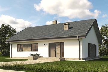  Projekt domu TK83 (WBE1001) - projekt domu parterowego - Zdjęcie 5