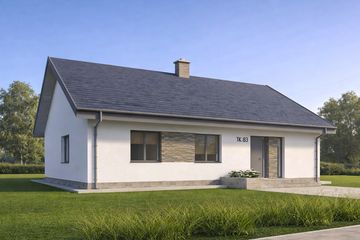  Projekt domu TK83 (WBE1001) - projekt domu parterowego - Zdjęcie 1