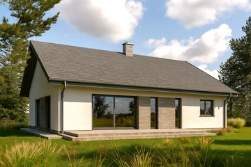  Projekt domu TK83 (WBE1001) - projekt domu parterowego - Zdjęcie 1