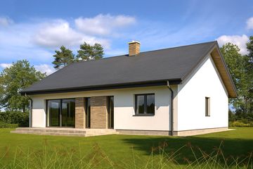  Projekt domu TK83 (WBE1001) - projekt domu parterowego - Zdjęcie 3