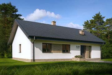  Projekt domu TK83 (WBE1001) - projekt domu parterowego - Zdjęcie 4