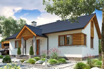  Projekt domu BW-39 wariant 1 z garażem (JGC1236) - projekt domu parterowego - Zdjęcie 1