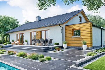  Projekt domu BW-39 wariant 1 z garażem (JGC1236) - projekt domu parterowego - Zdjęcie 3