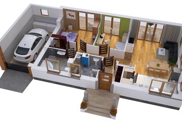  Projekt domu BW-39 wariant 1 z garażem (JGC1236) - projekt domu parterowego - Zdjęcie 4