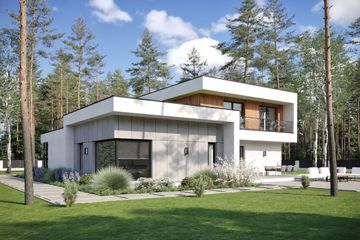  Projekt domu Nowatorski D57 wariant I (WWB1095) - projekt domu z pełnym piętrem - Zdjęcie 2