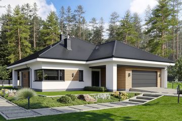  Projekt domu Szczególny D78 (WWB1096) - projekt domu parterowego - Zdjęcie 1