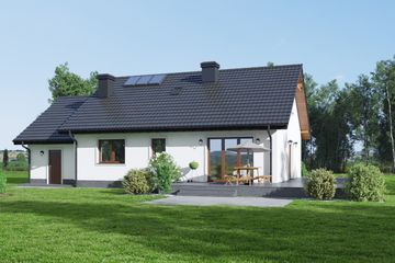  Projekt domu Miłków 11g (KRP2468) - projekt domu parterowego - Zdjęcie 1