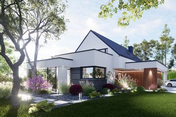  Projekt domu Domidea 97 (WAC1111) - projekt domu parterowego z poddaszem - Zdjęcie 6