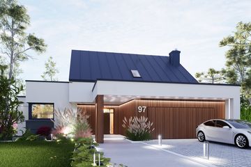  Projekt domu Domidea 97 (WAC1111) - projekt domu parterowego z poddaszem - Zdjęcie 12