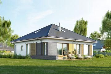  Projekt domu E-263 (WAX1185) - projekt domu parterowego - Zdjęcie 2