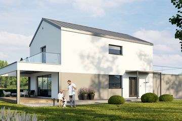  Projekt domu eko Typowy 55 (KKE1054) - projekt domu parterowego z poddaszem - Zdjęcie 3