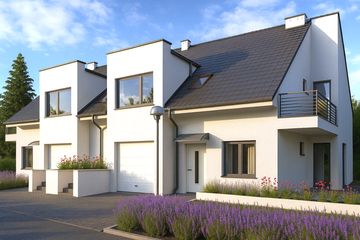  Projekt domu Double Twins 1 (WOW1030) - projekt domu parterowego z poddaszem - Zdjęcie 1