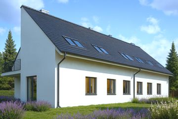  Projekt domu Double Twins 1 (WOW1030) - projekt domu parterowego z poddaszem - Zdjęcie 2