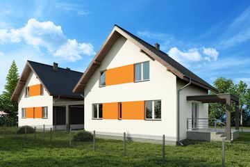  Projekt domu Twins 1 (WOW1037) - projekt domu parterowego z poddaszem - Zdjęcie 4