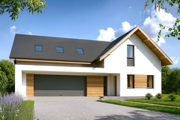  Projekt domu Virtus (WOW1039) - projekt domu parterowego z poddaszem - Zdjęcie 1