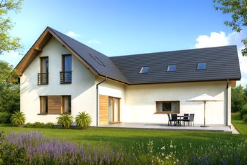  Projekt domu Virtus (WOW1039) - projekt domu parterowego z poddaszem - Zdjęcie 2