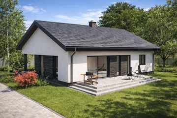  Projekt domu TK82 (WBE1011) - projekt domu parterowego - Zdjęcie 1