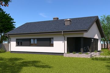  Projekt domu TK82 (WBE1011) - projekt domu parterowego - Zdjęcie 3