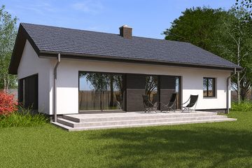  Projekt domu TK82 (WBE1011) - projekt domu parterowego - Zdjęcie 5