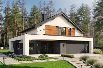  Projekt domu Twórczy D79 (WWB1097) - projekt domu z pełnym piętrem - Zdjęcie 1