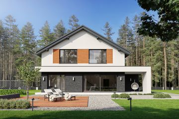  Projekt domu Twórczy D79 (WWB1097) - projekt domu parterowego z poddaszem - Zdjęcie 2