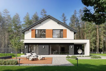  Projekt domu Twórczy D79 (WWB1097) - projekt domu z pełnym piętrem - Zdjęcie 2