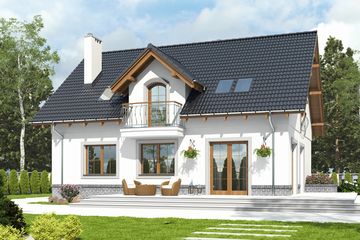  Projekt domu Dla Ciebie 10 bez garażu [B] (WRF2289) - projekt domu parterowego z poddaszem - Zdjęcie 2