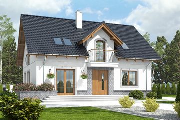  Projekt domu Dla Ciebie 10 bez garażu [B] (WRF2289) - projekt domu parterowego z poddaszem - Zdjęcie 1