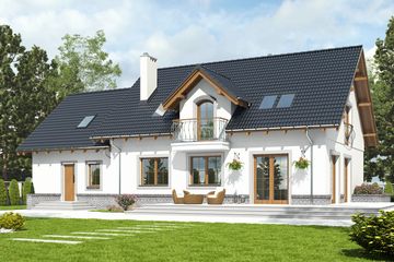  Projekt domu Dla Ciebie 10 z garażem 2-st. [A1] (WRF2296) - projekt domu parterowego z poddaszem - Zdjęcie 2