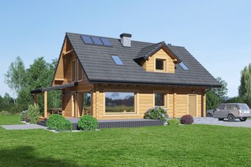  Projekt domu Osiek 303 dw (KRP2472) - projekt domu parterowego z poddaszem - Zdjęcie 1