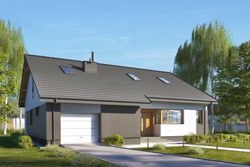  Projekt domu E-243a (WAX1184) - projekt domu parterowego - Zdjęcie 3