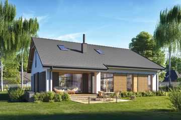  Projekt domu E-243a (WAX1184) - projekt domu parterowego - Zdjęcie 2