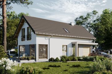 Projekt domu Liana (1710) (KRD2861) - projekt domu parterowego z poddaszem - Zdjęcie 1