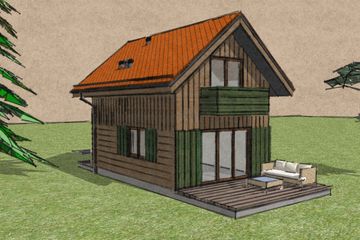  Projekt domu Mini Mini - Kaszuby (GDE1019) - projekt domu parterowego z poddaszem - Zdjęcie 3