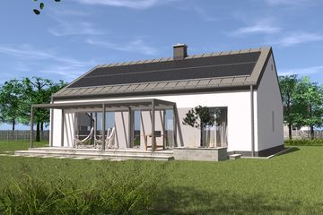  Projekt domu TK82S (WBE1004) - projekt domu parterowego - Zdjęcie 2