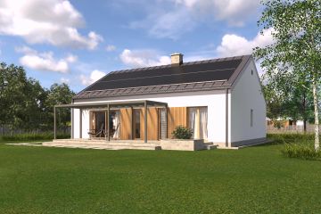 Projekt domu TK82S - parterowy dom o powierzchni 100,27 m², dach dwuspadowy - ujęcie 3