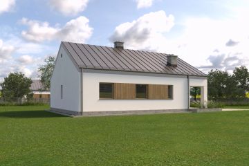 Projekt domu TK82S - parterowy dom o powierzchni 100,27 m², dach dwuspadowy - ujęcie 6