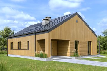  Projekt domu TK102SD (WBE1005) - projekt domu parterowego - Zdjęcie 2