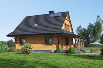  Projekt domu Zawoja 4 dw (KRP2470) - projekt domu parterowego z poddaszem - Zdjęcie 2