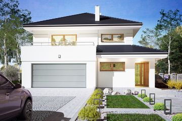  Projekt domu Willa pod kormoranem II z garażem 2-st. [A] (WRF2290) - projekt domu z pełnym piętrem - Zdjęcie 2