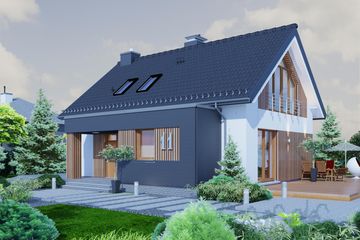  Projekt domu Domidea 60 (WAC1114) - projekt domu parterowego z poddaszem - Zdjęcie 5