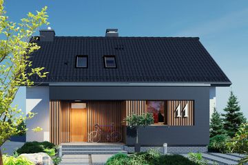  Projekt domu Domidea 60 (WAC1114) - projekt domu parterowego z poddaszem - Zdjęcie 1