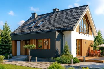  Projekt domu Domidea 60 (WAC1114) - projekt domu parterowego z poddaszem - Zdjęcie 2