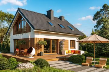  Projekt domu Domidea 60 (WAC1114) - projekt domu parterowego z poddaszem - Zdjęcie 3