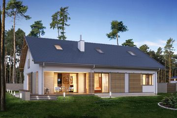  Projekt domu E-171a (WAX1186) - projekt domu parterowego - Zdjęcie 2