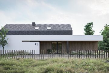  Projekt domu HomeKoncept 91 (KRX1145) - projekt domu parterowego z poddaszem - Zdjęcie 2