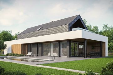  Projekt domu HomeKoncept 91 (KRX1145) - projekt domu parterowego z poddaszem - Zdjęcie 1